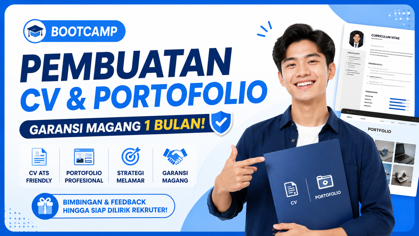 Bootcamp Pendampingan CV & Portofolio + Garansi Magang