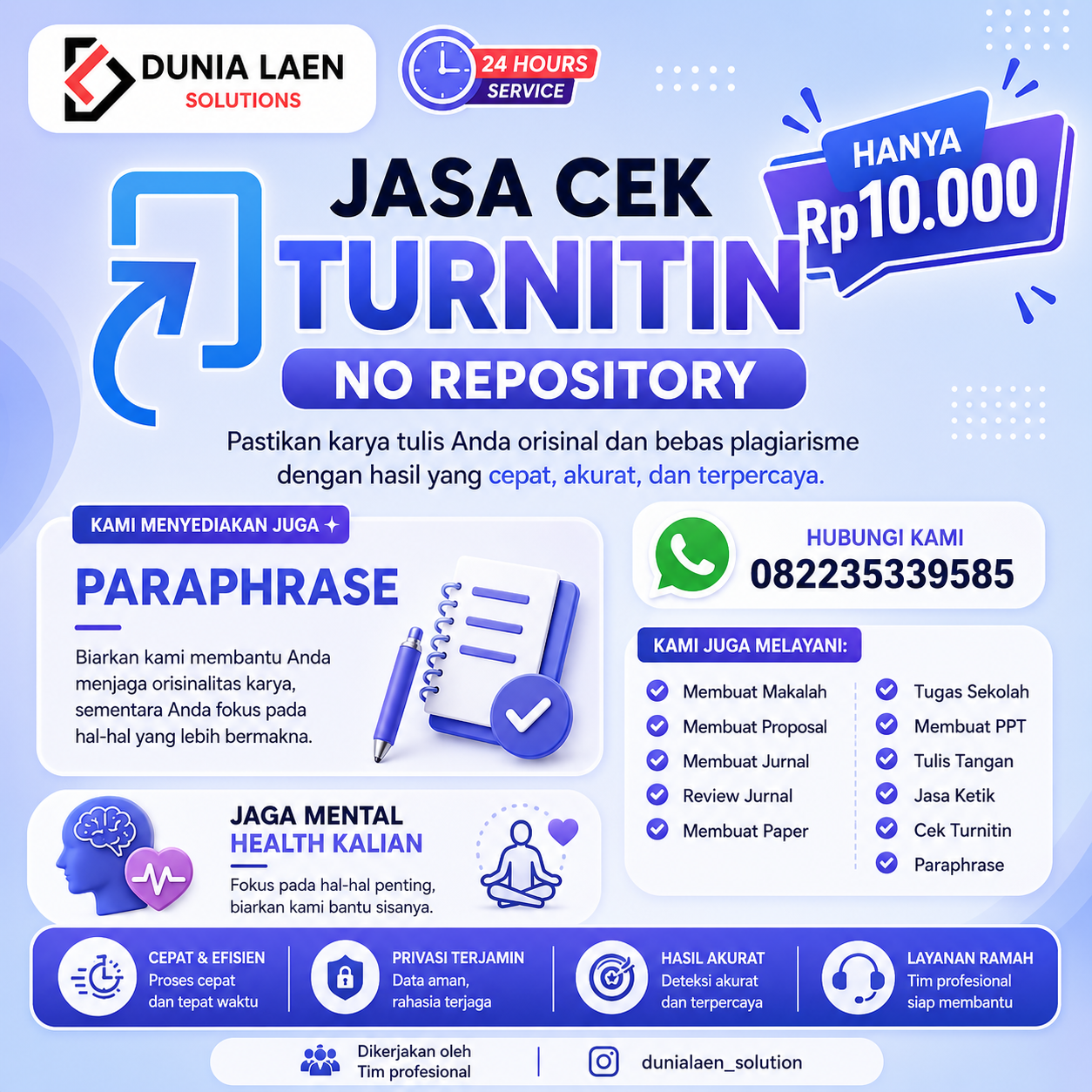 Cek Turnitin No-repository